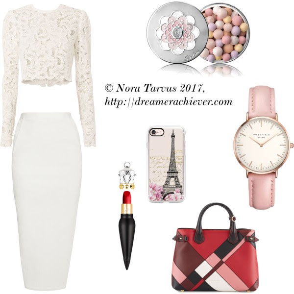 stylishwhiteandredspringoutfit
