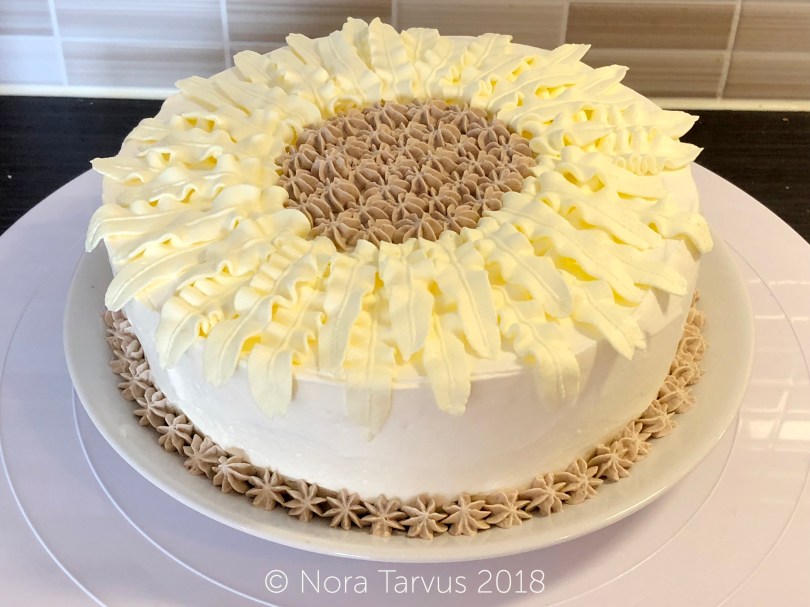 ApricotChocolateSunflowerCakeReady